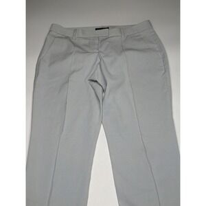 Theory Women's Gray Cropped Cuffed Dress Pants Size 12 Career Business